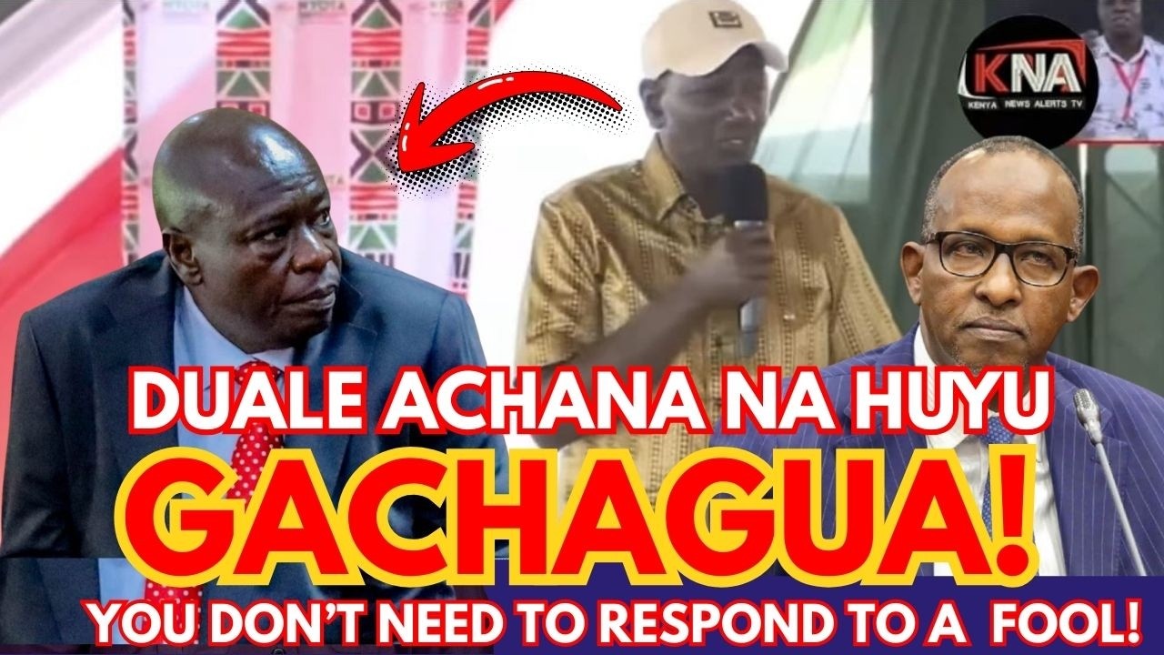 DUALE, YOU DON'T NEED TO RESPOND TO A FOOL BECAUSE YOU'LL ALSO BE ONE.