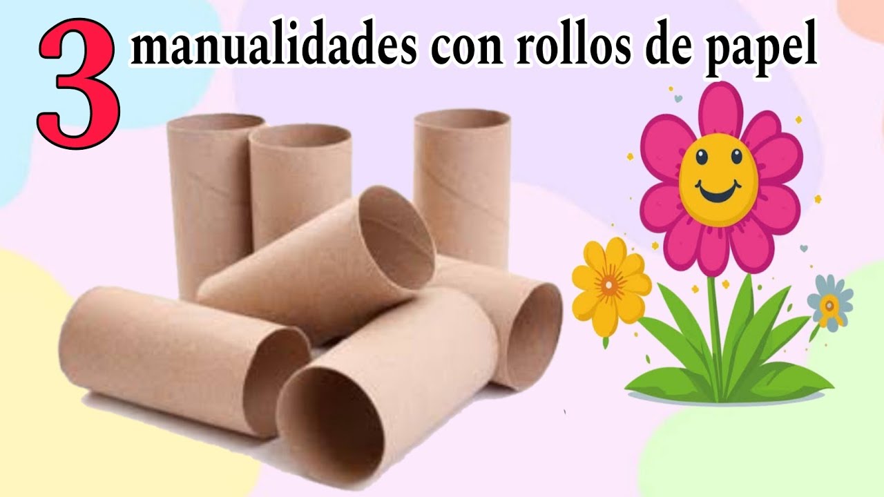 3 Manualidades con rollos de papel higiénico/ Increibles Manualidades con reciclaje.🌼 ❤️