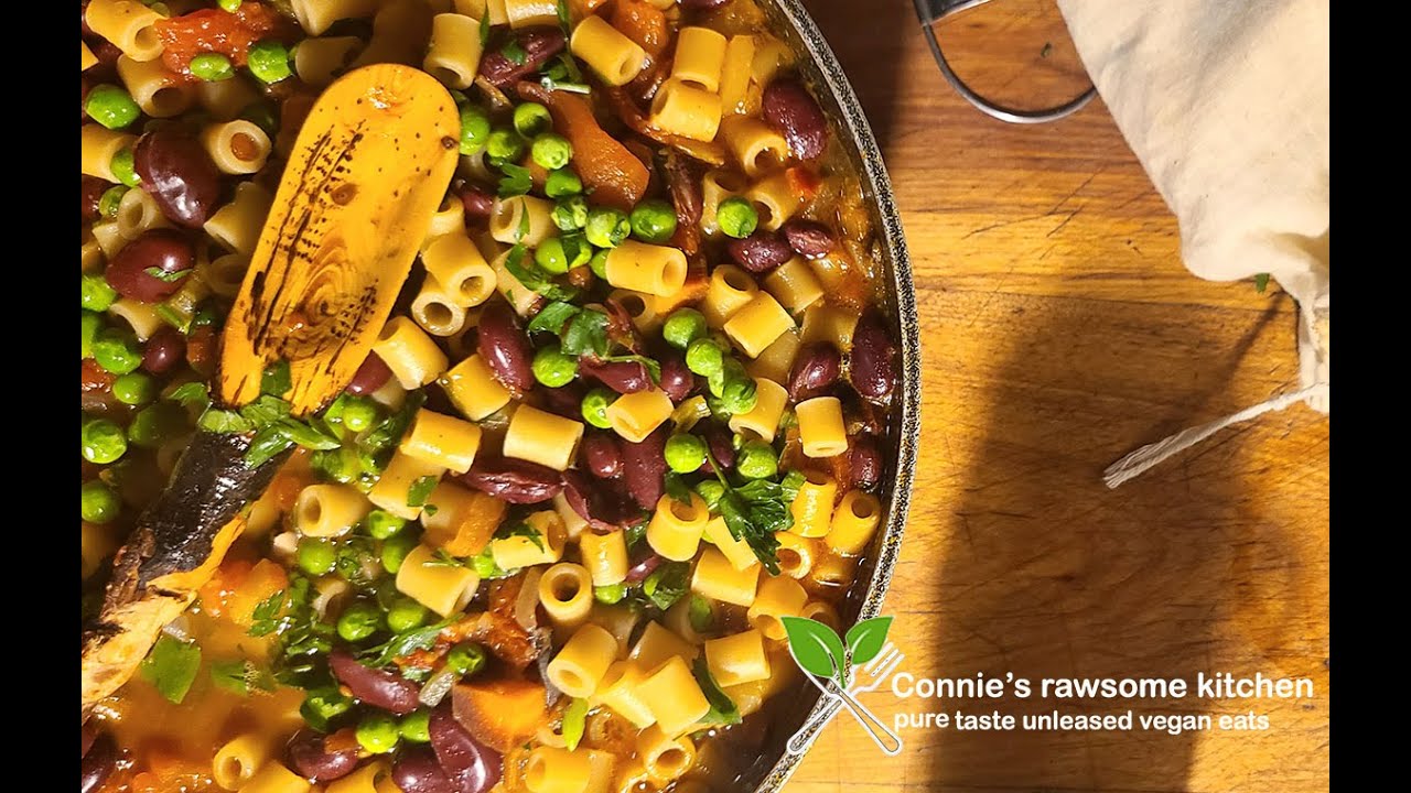 ITALIAN PASTA FAGIOLI VEGAN ASMR | Connie's RAWsome kitchen 2025