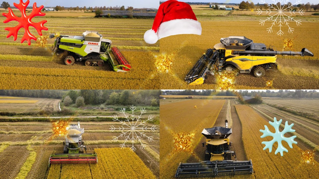 Teo93.Agrotech Рождественский спецвыпуск – Claas Lexion 7700 и New Holland CR11 в действии #сельс...