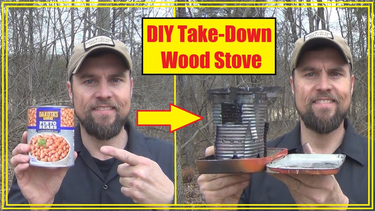 DIY Take-Down Wood Stove From A Can