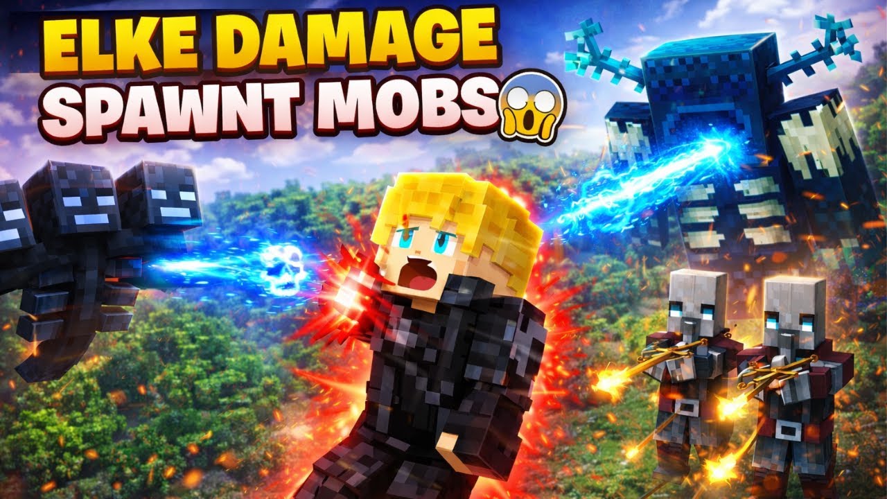 ELKE DAMAGE SPAWNT MOBS 😱