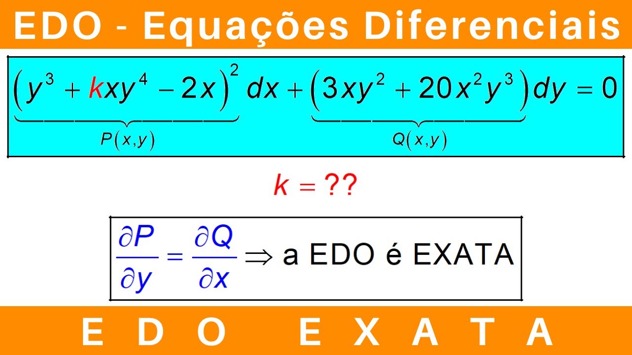 EDO: EQUAÇÕES DIFERENCIAIS ✴️ EDO EXATA ➕ FATOR INTEGRANTE #exercícios