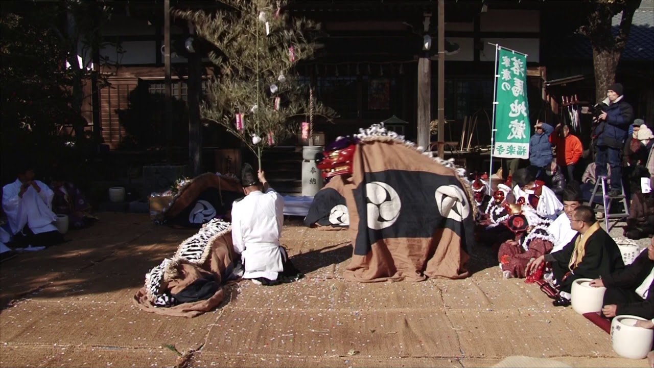 鈴鹿市稲生　伊奈冨神社獅子神楽（２）　花の舞～起し舞