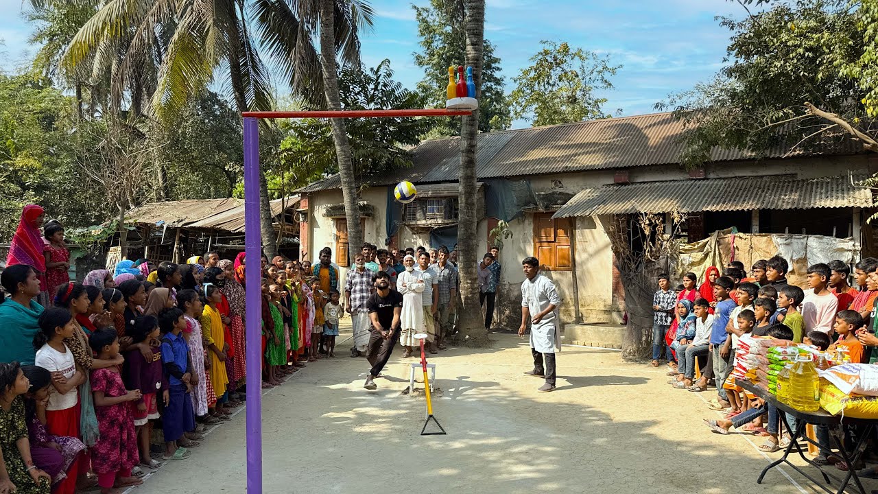 A strange volleyball challenge that surprised everyone and turned the whole field into excitement !