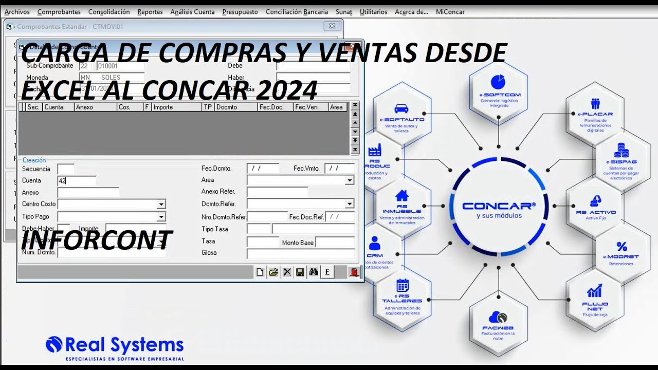 CARGA DE COMPRAS Y VENTAS DE EXCEL AL CONCAR