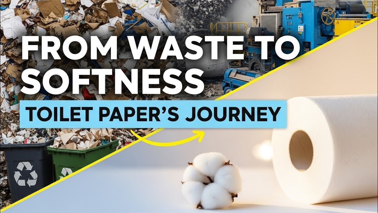From Waste to Softness: Toilet Paper's Journey#papermaking#toiletpaper#manufacturingprocess