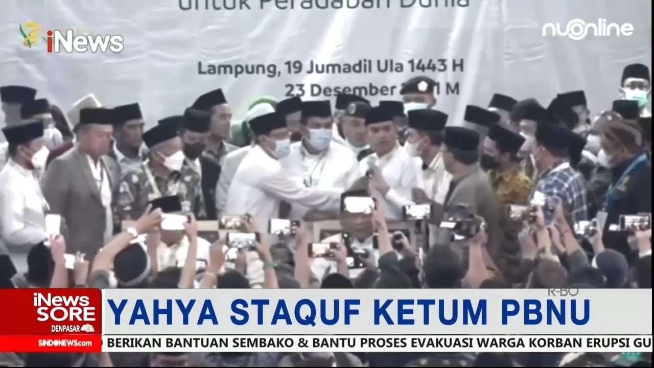 Kalahkan Said Aqiel, Yahya Staquf Terpilih Jadi Ketua Umum PBNU Periode 2021-2026 #iNewsSore 24/12