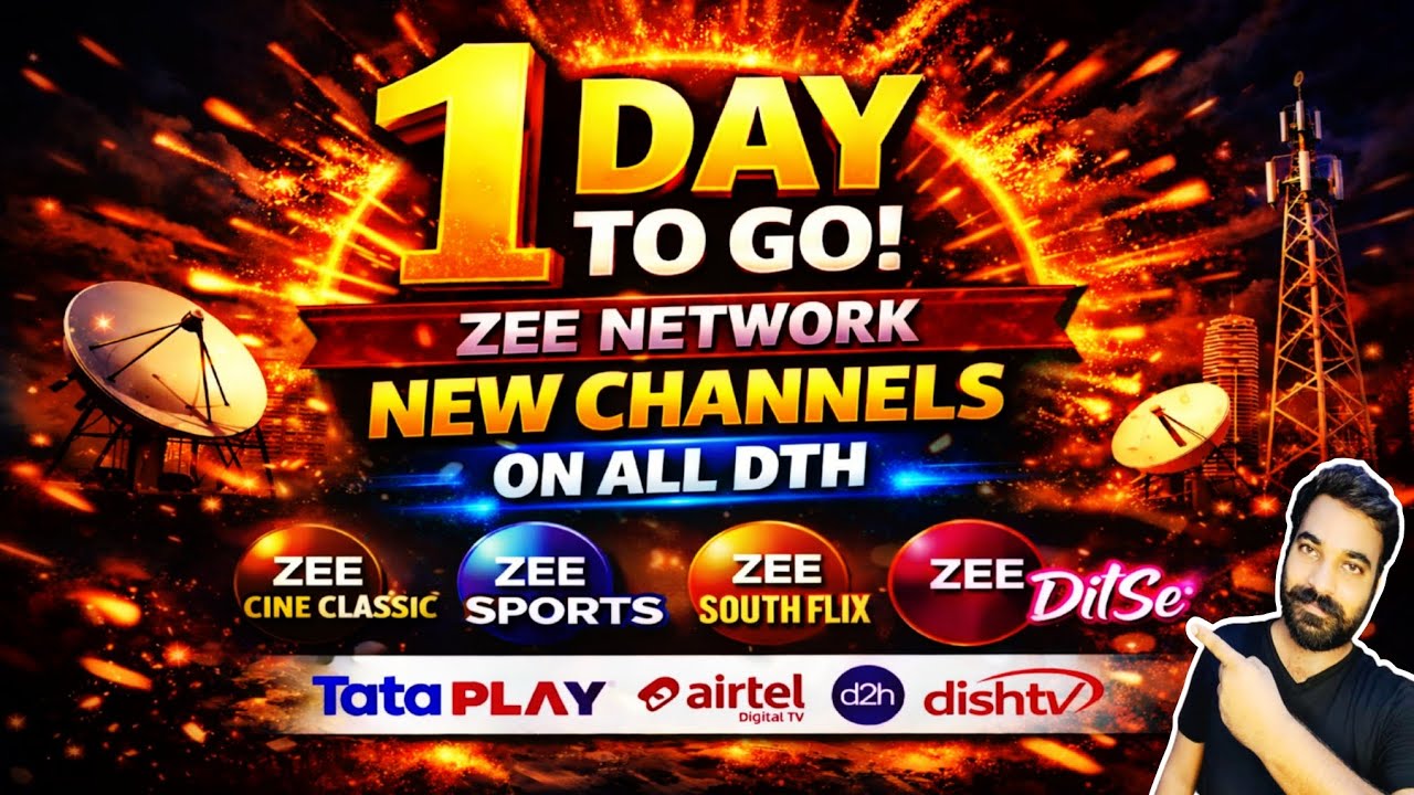 1 Day To Go! Zee Network New Channels Launching On All DTH | Big Update 🚨