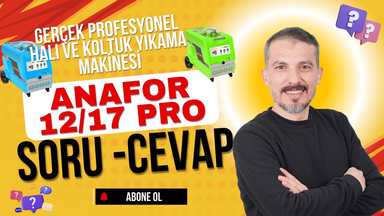 GERÇEK PROFESYONEL HALI VE KOLTUK YIKAMA MAKİNESİ ANAFOR 12/17 PRO HAKKINDA ÇOK MERAK EDİLENLER