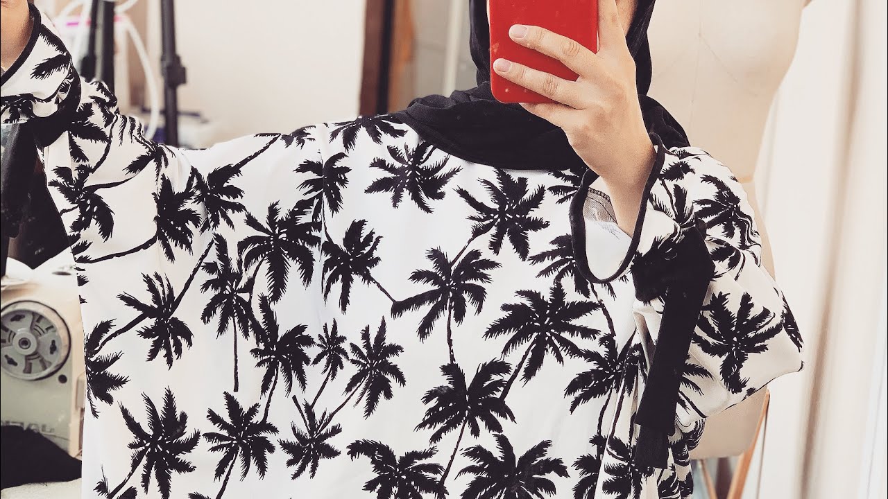 Шью летучку абайку с карманами и с завязками на рукавах 2-я часть