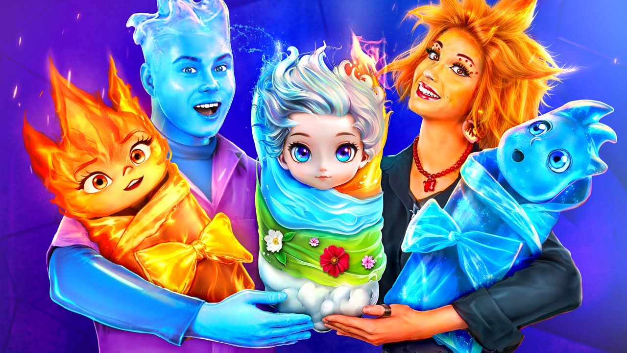 إمبر و وايد من العناصر عندهم أطفال! النار مقابل المياه ابتكارات الأبوة والأمومة !