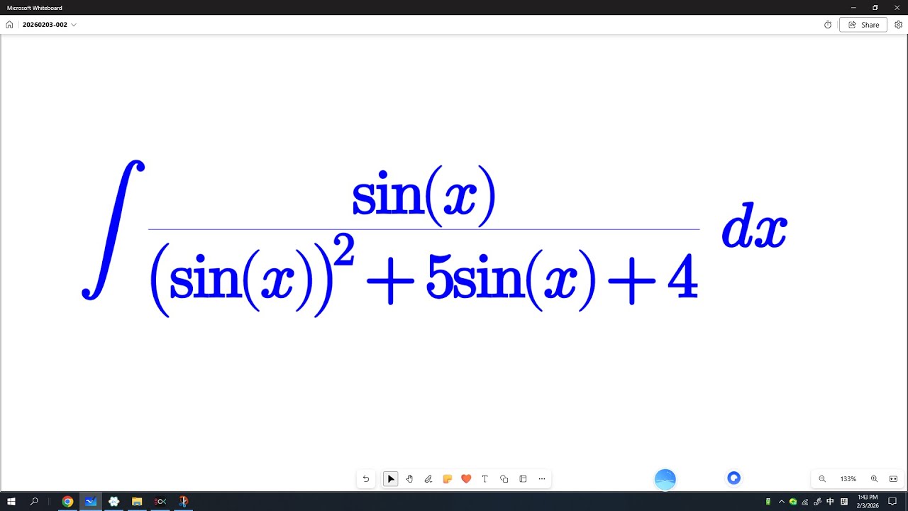 Integral of  sinx/((sinx)^2+5sinx+4) dx