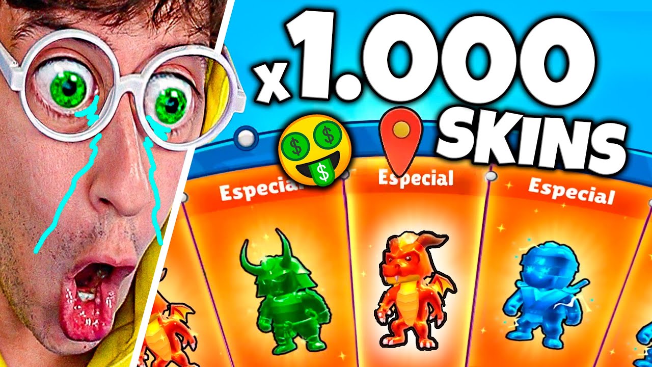Abro x1.000 SOBRES 💎💎💎 sólo SKIN ESPECIAL 🤑! (Compro Gemas INFINITAS) - Stumble Guys TEKENDO