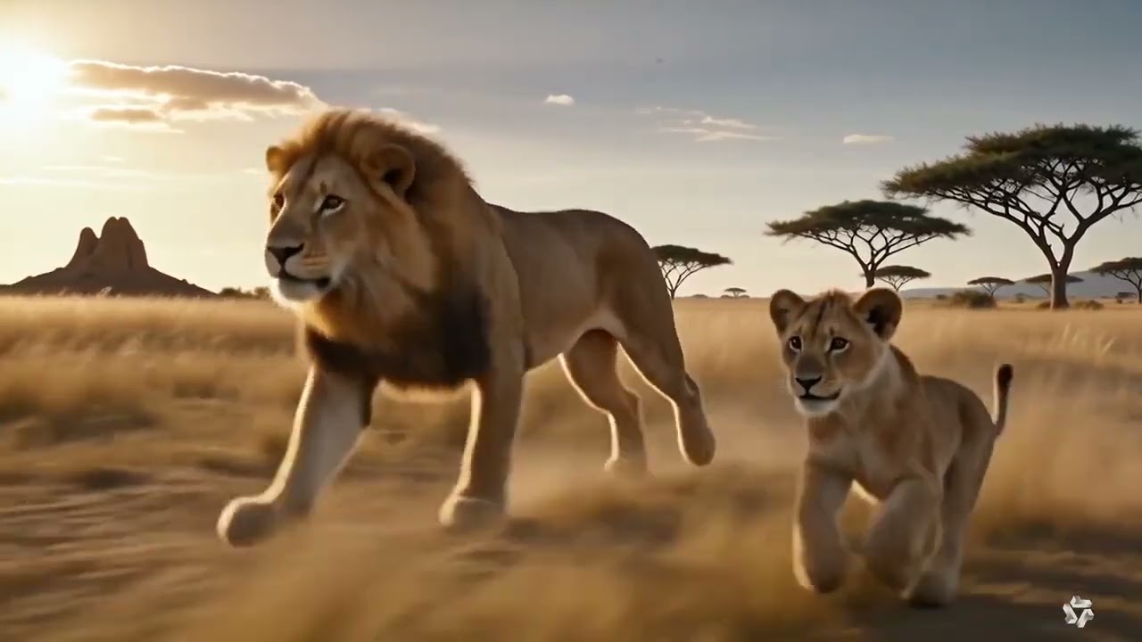 Leão e Leozinho.
