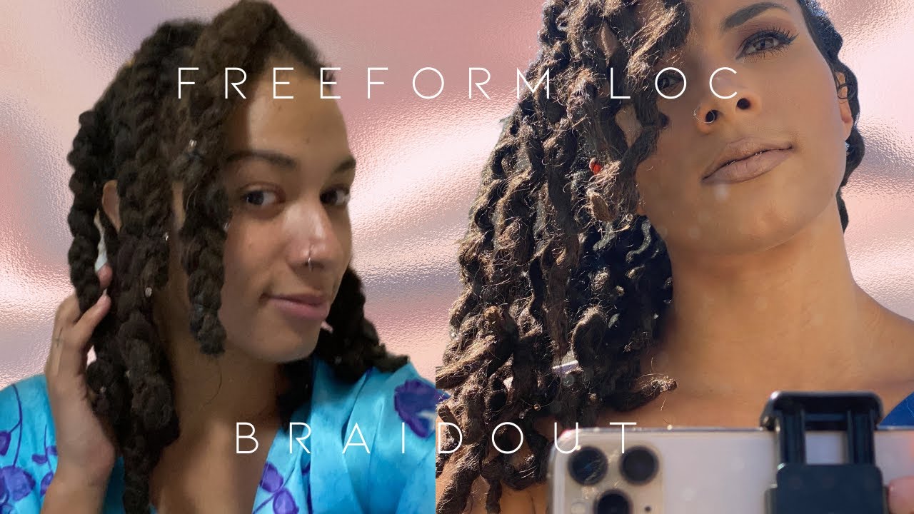 How To Achieve Curly Locs | Loc Braid Out on Freeform Locs | 2 Years Loc'd | Protective Style |