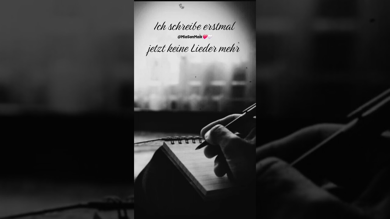 Ich schreibe erstmal jetzt keine Lieder mehr (MiaSanMaik)