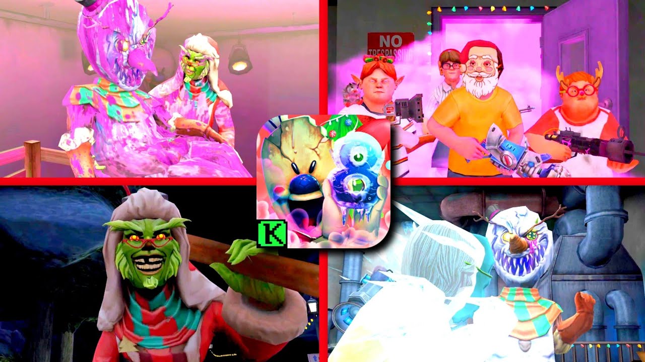 Ice Scream 8 Christmas Update - All Cutscenes With New Skins ☃️❄️