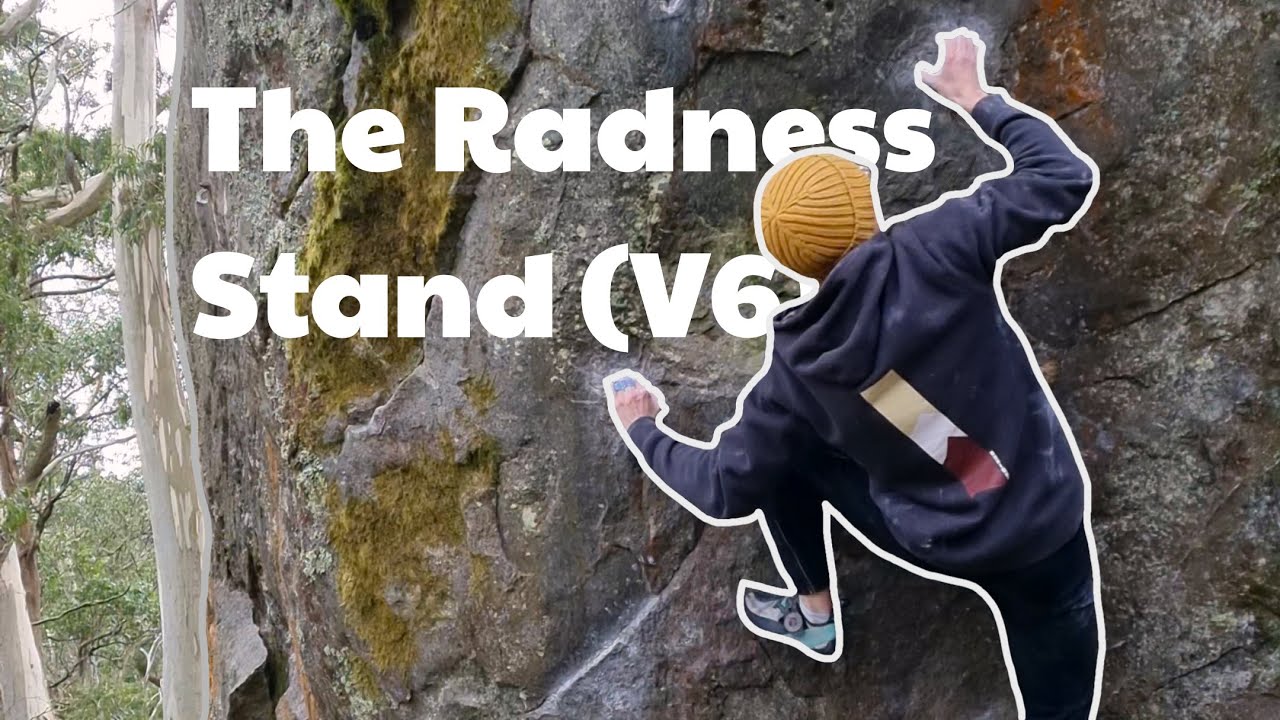 The Radness Stand (V6) | Camel's Hump, Mt Macedon
