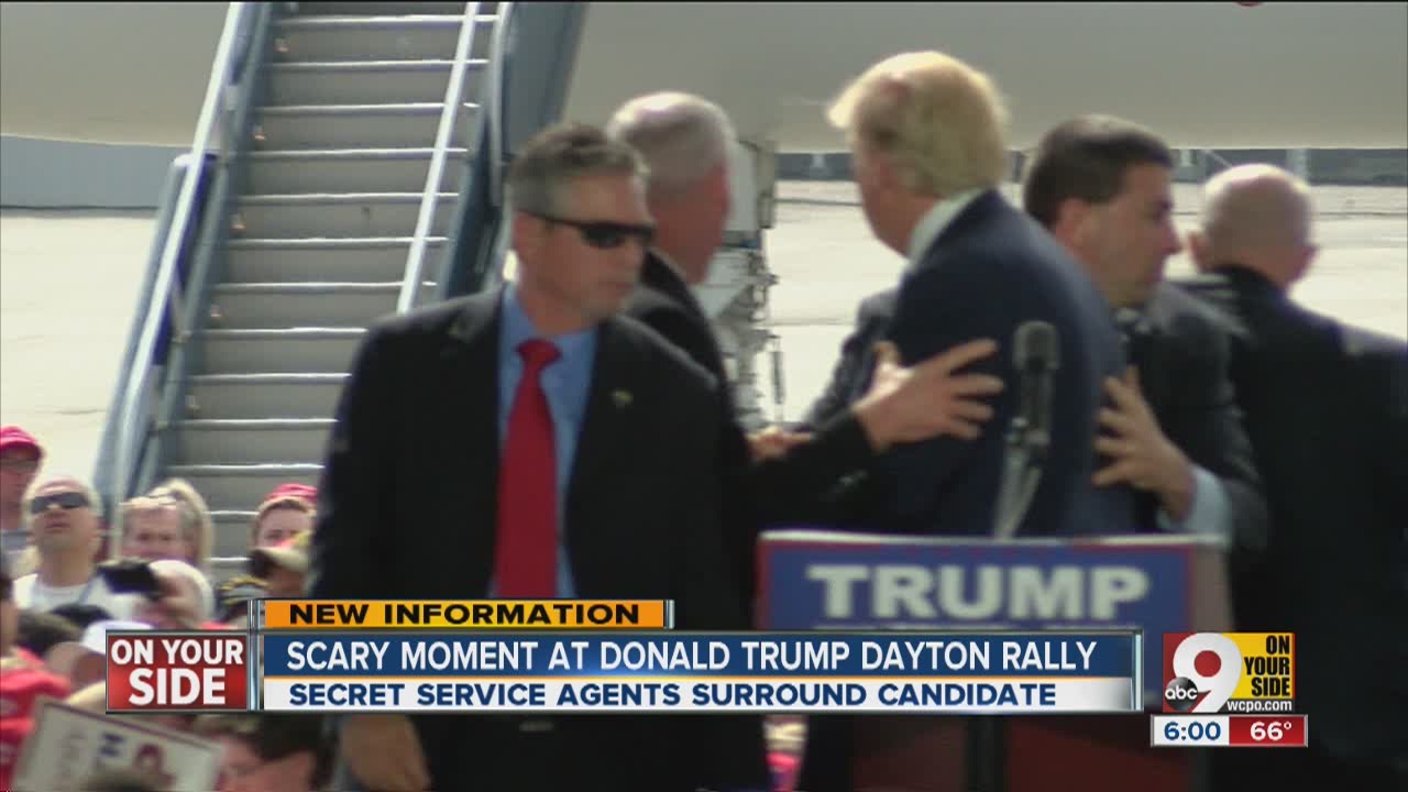 Scary moment at Donald Trump's Dayton rally