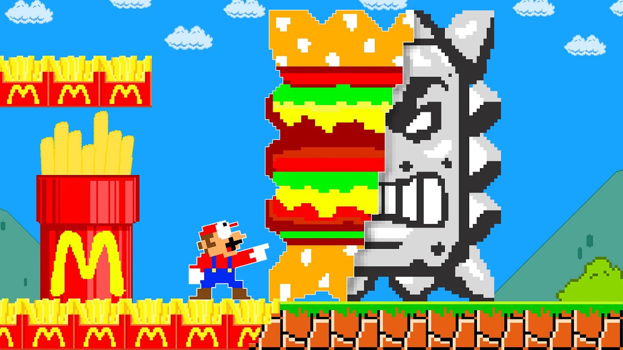Super Mario Bros. But Every Seed Mario Touchs Become to McDonald | PixSaga Mario