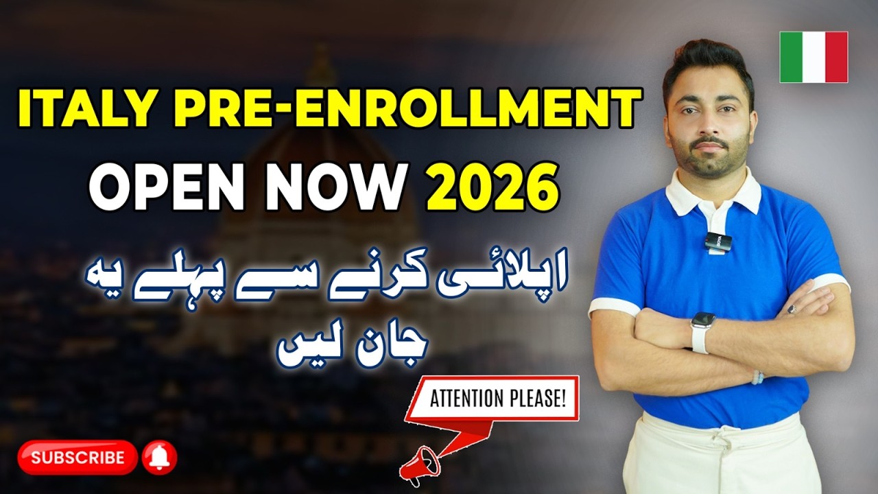 Italy Pre-Enrollment 2026 Open Now 🇮🇹 | Without Offer Letter? Full Process Explained |Embassy Update