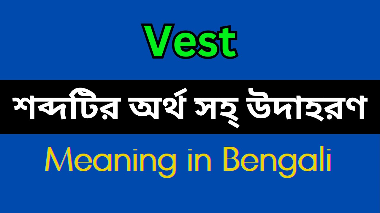 Vest Meaning in Bengali/Vest Mane Ki, Vest Explain in Bengali