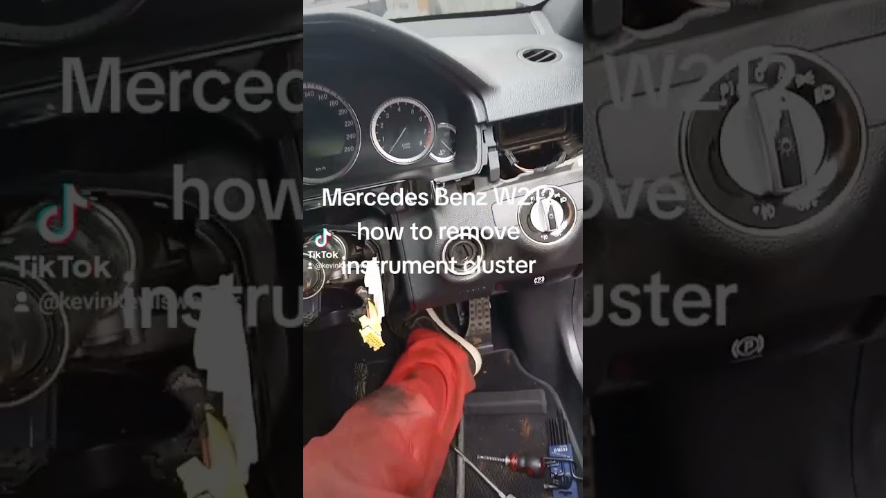 MERCEDES BENZ W212 how to remove instrument cluster