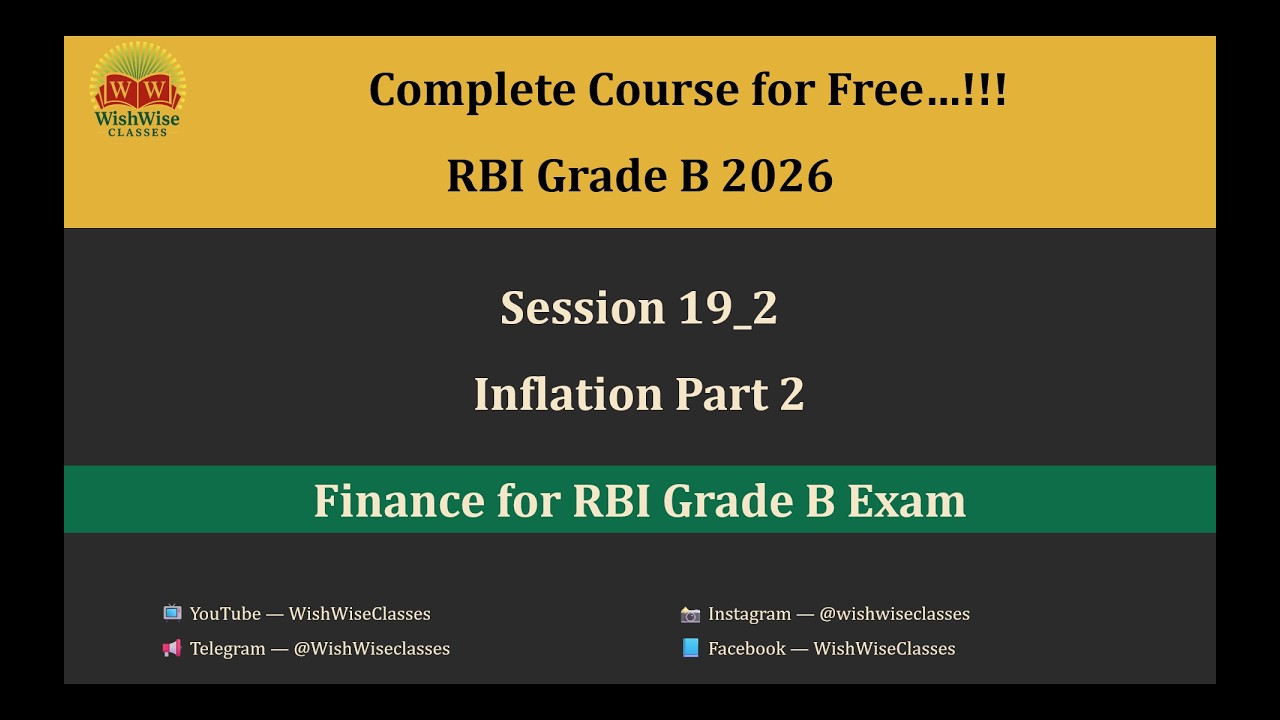 Session 19_2 | All About Inflation - Part 2 | Complete Finance | RBI Grade B Phase 2