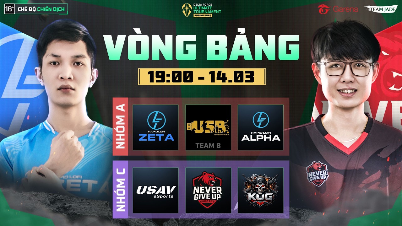 [14.03 - CÓ GIFTCODE] NHÓM A & NHÓM C | VÒNG BẢNG DFUT SPRING 2026 - CHẾ ĐỘ CHIẾN DỊCH | USAV, NGU