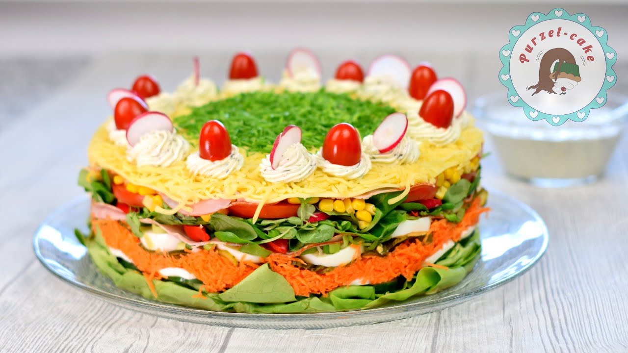 🥗Salat mal anders als Salattorte 🎊 Partysalat Schichtsalat