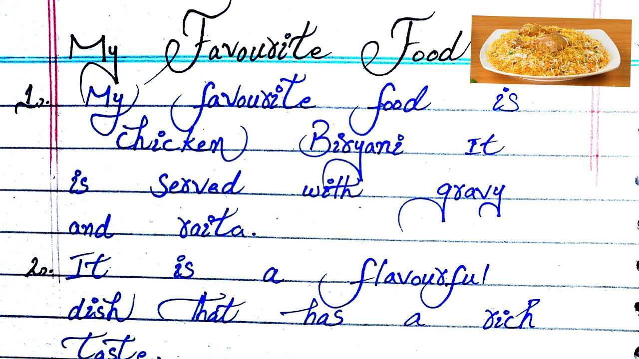 My Favourite Food | My Favourite Food Chicken | Biryani SR Handwriting