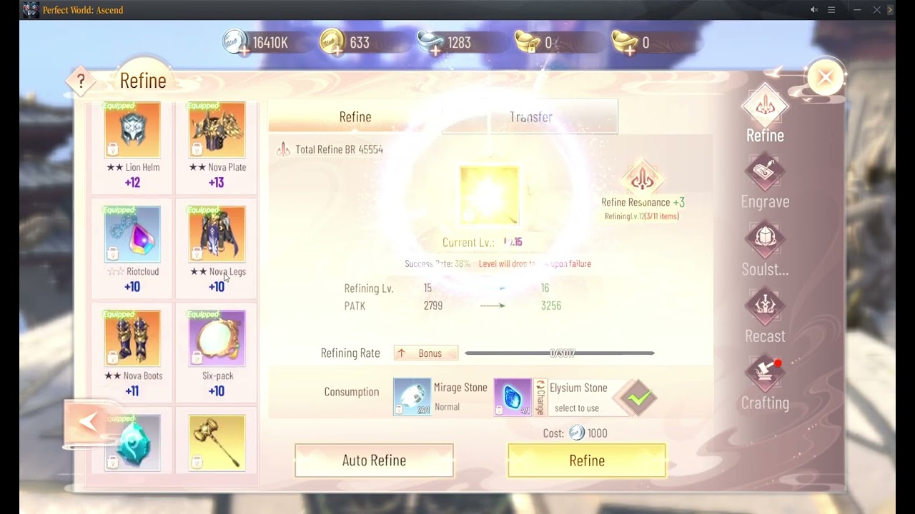 Trik Nempa / Refine Item Perfect World Ascend