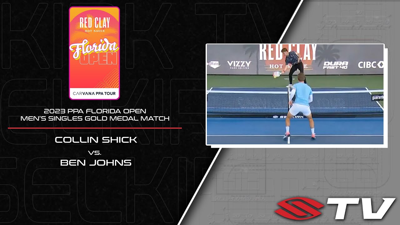 2023 PPA Florida Open Men's Singles Gold Medal Match - Collin Shick vs. Ben Johns