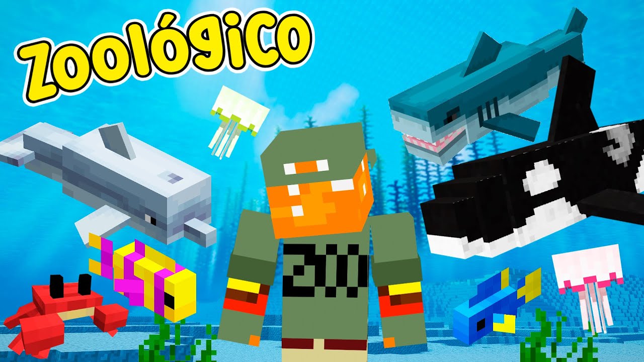 VISITANDO un ZOOL&Oacute;GICO ACU&Aacute;TICO en MINECRAFT 🐠😍
