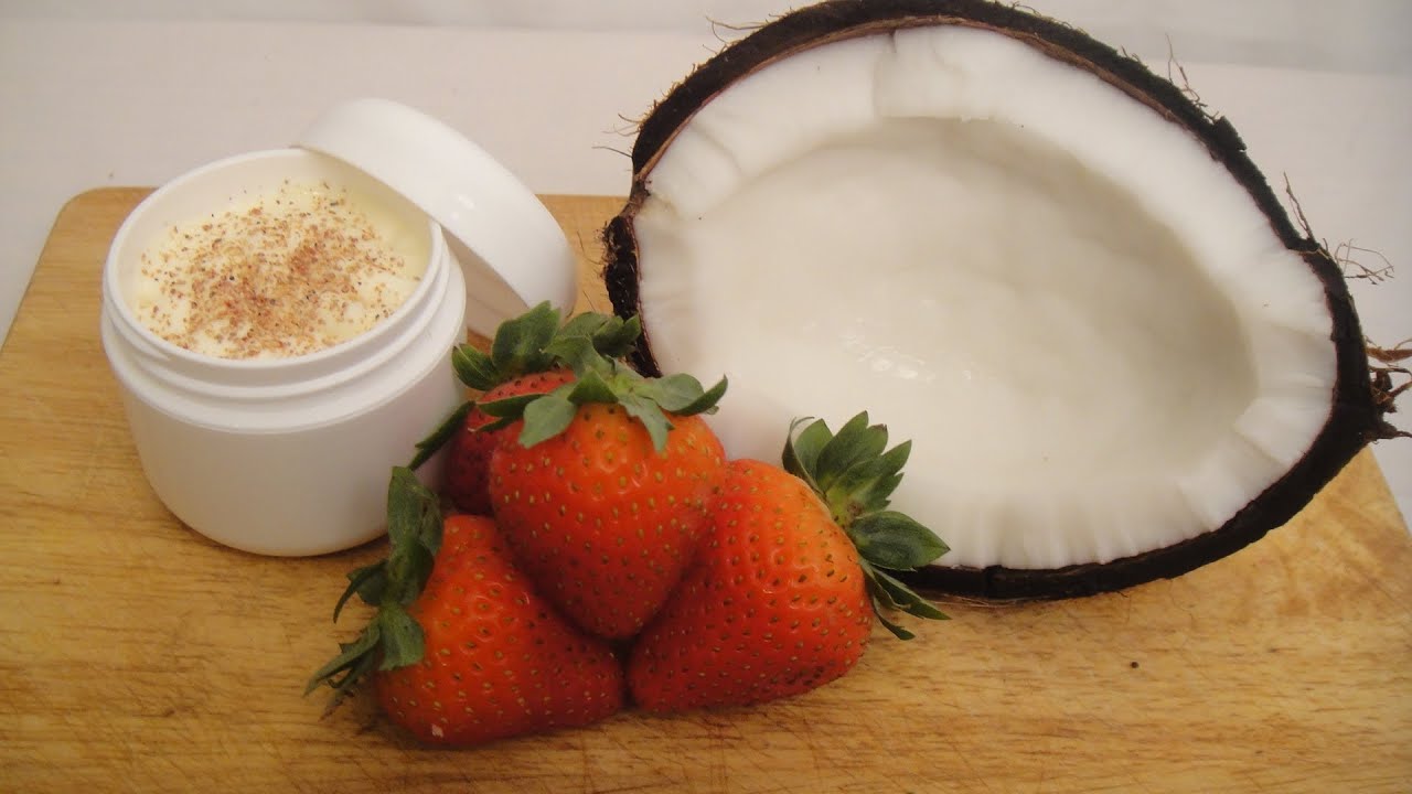 Crema exfoliante de Coco y Fresa ♥ Coconut and Strawberry exfoliating cream