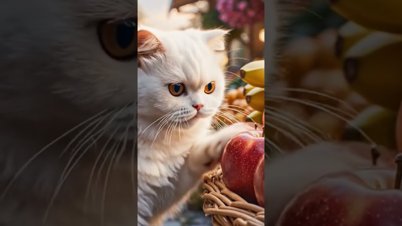 &ldquo;She Only Picks the Freshest Fruits 🍎🐾 | Cute Cat Short&rdquo;