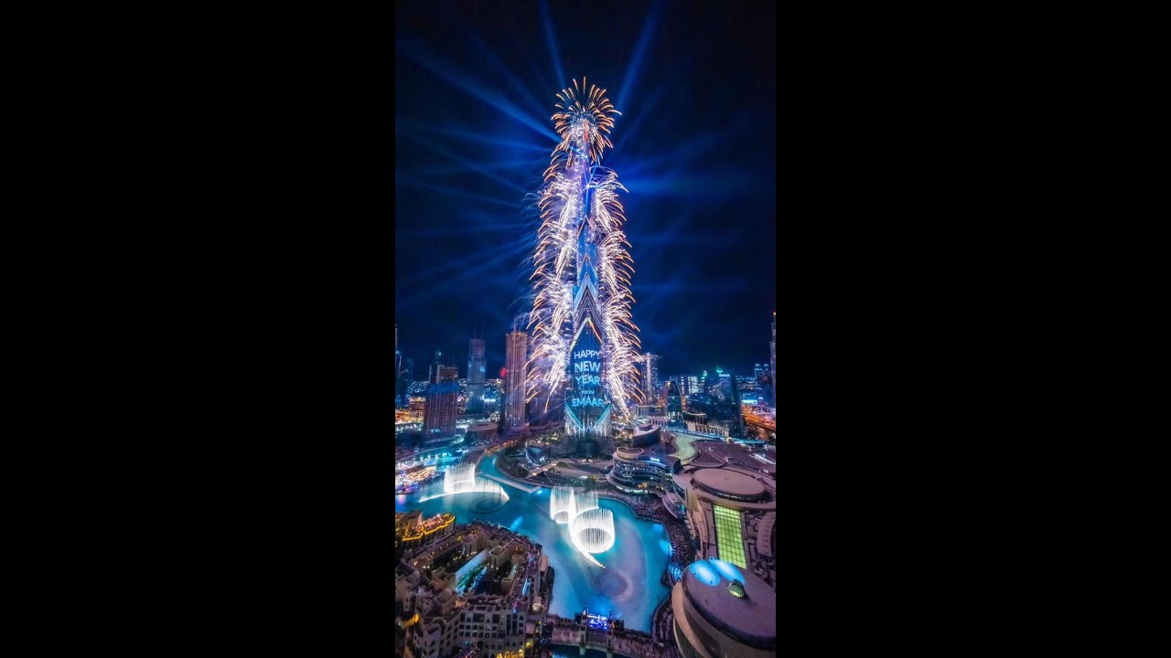 2021迪拜哈利法塔烟火秀完整版.[Dubai NYE 2021 fireworks show for Burj Khalifa]