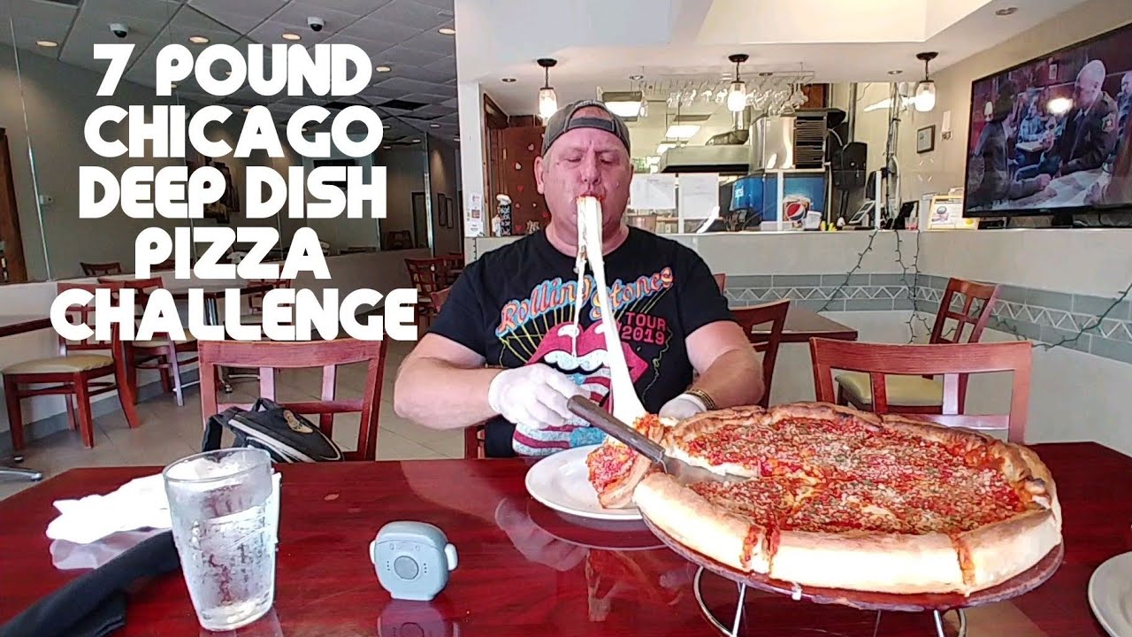 7 Pound CHICAGO DEEP DISH PIZZA CHALLENGE | Soooo Much Cheese!!