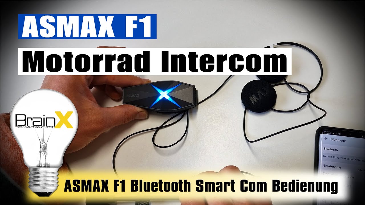 🔥ASMAX F1 Motorrad Intercom Bluetooth Bedienung🔥