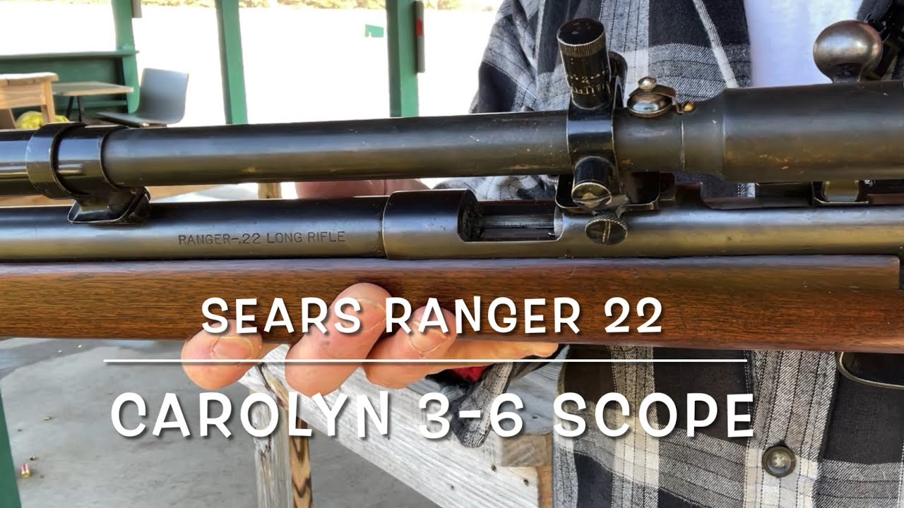 Винтовка Sears Ranger 22LR с оптическим прицелом Carolyn 3-6x на стрельбище