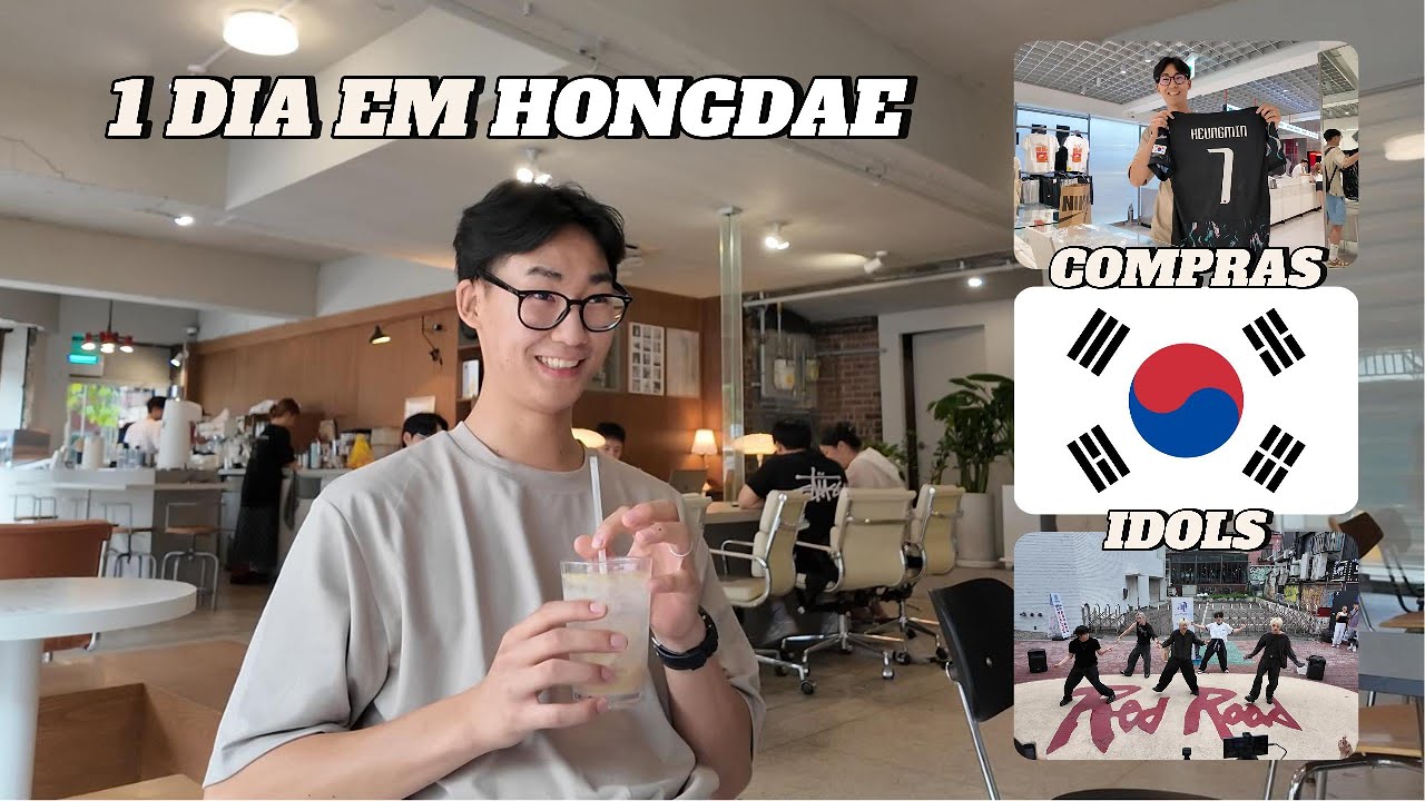 Meu Dia em Hongdae: Cafés, Idols e Compras em Seul! (legenda pt/jp) 