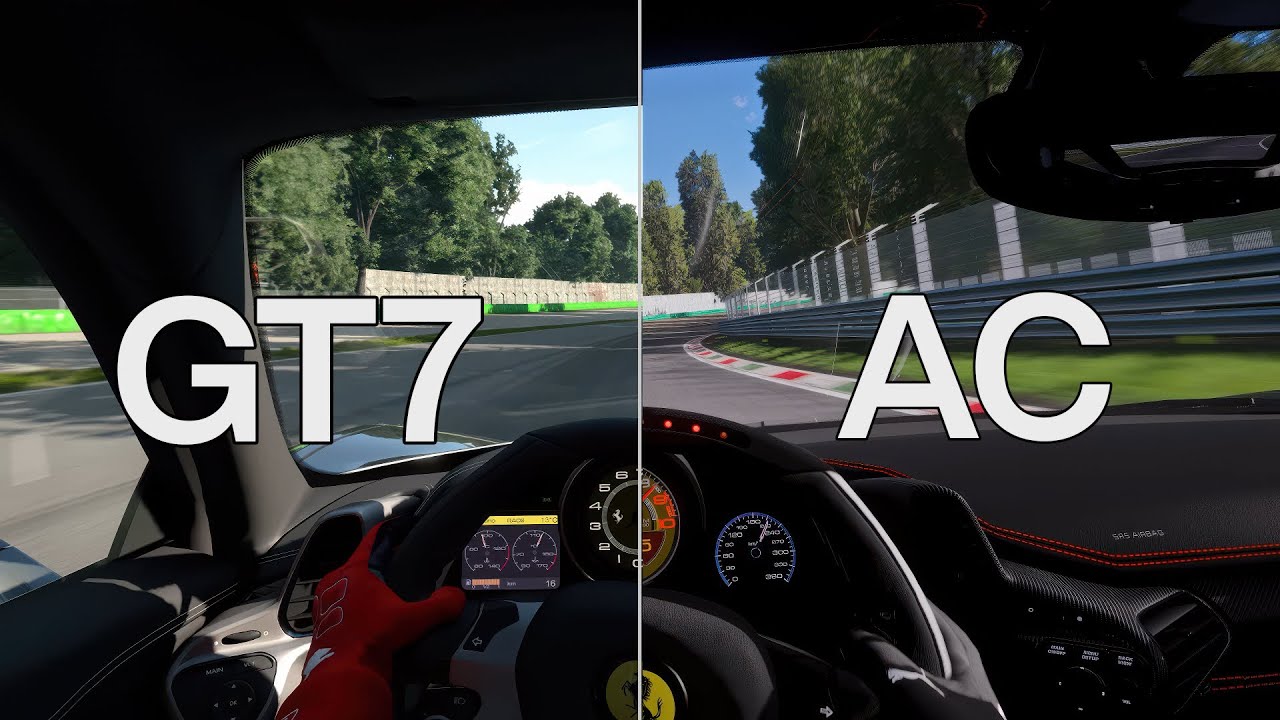 Gran Turismo 7 vs Assetto Corsa / Monza Comparison / Ferrari 458