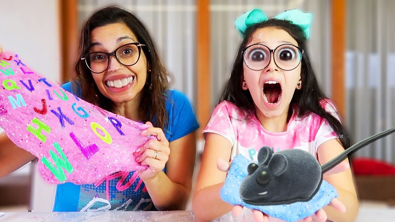 FAZENDO SLIME EM ORDEM ALFABÉTICA Making Slime in Alphabetical Order | Luluca