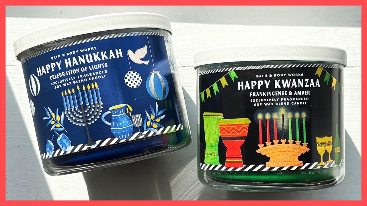 Happy Hanukkah 💙 and Happy Kwanzaa 🧡 from Bath & Body Works 💙 candle review