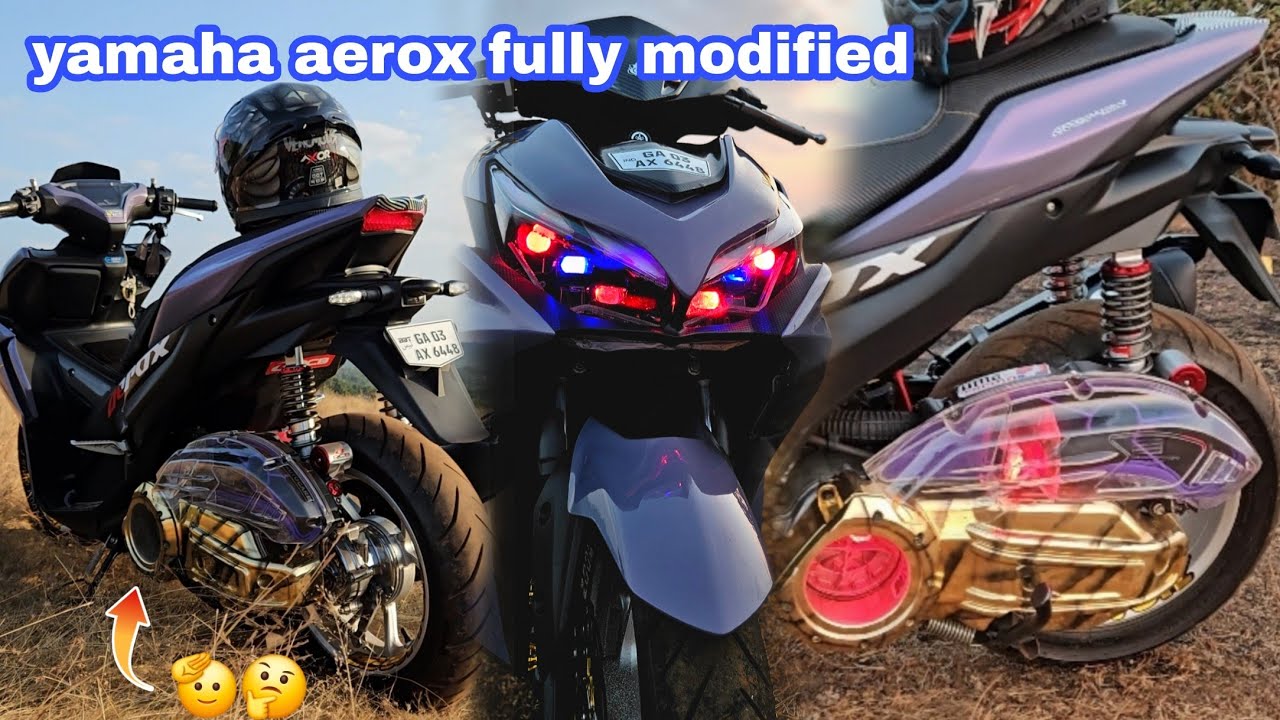 modified yamaha aerox 🥰/only one in india/custom spare parts /aerox 257