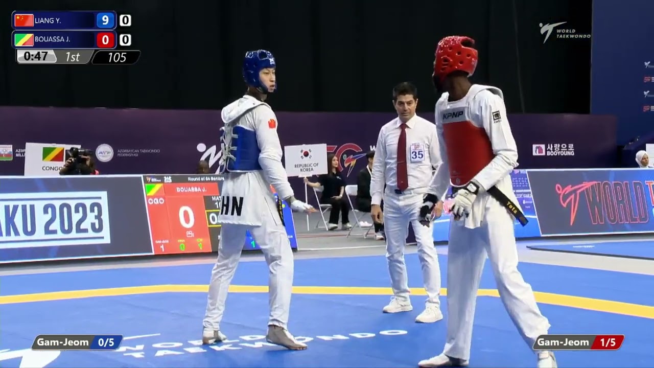 105 R64 Men  63kg CHN LIANG Y  CGO BOUASSA J