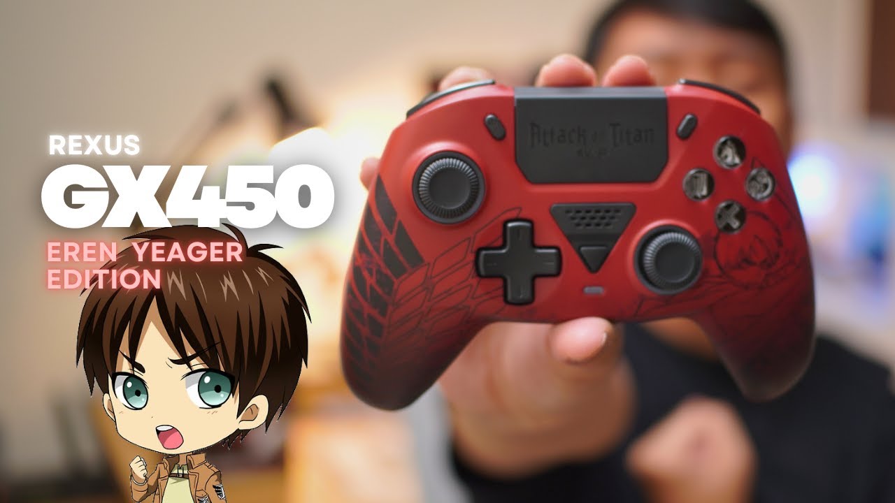 SASAGEYO! FANS AOT NGGAK BOLEH SKIP 🔥 Gamepad Rexus GX450 Eren Edition