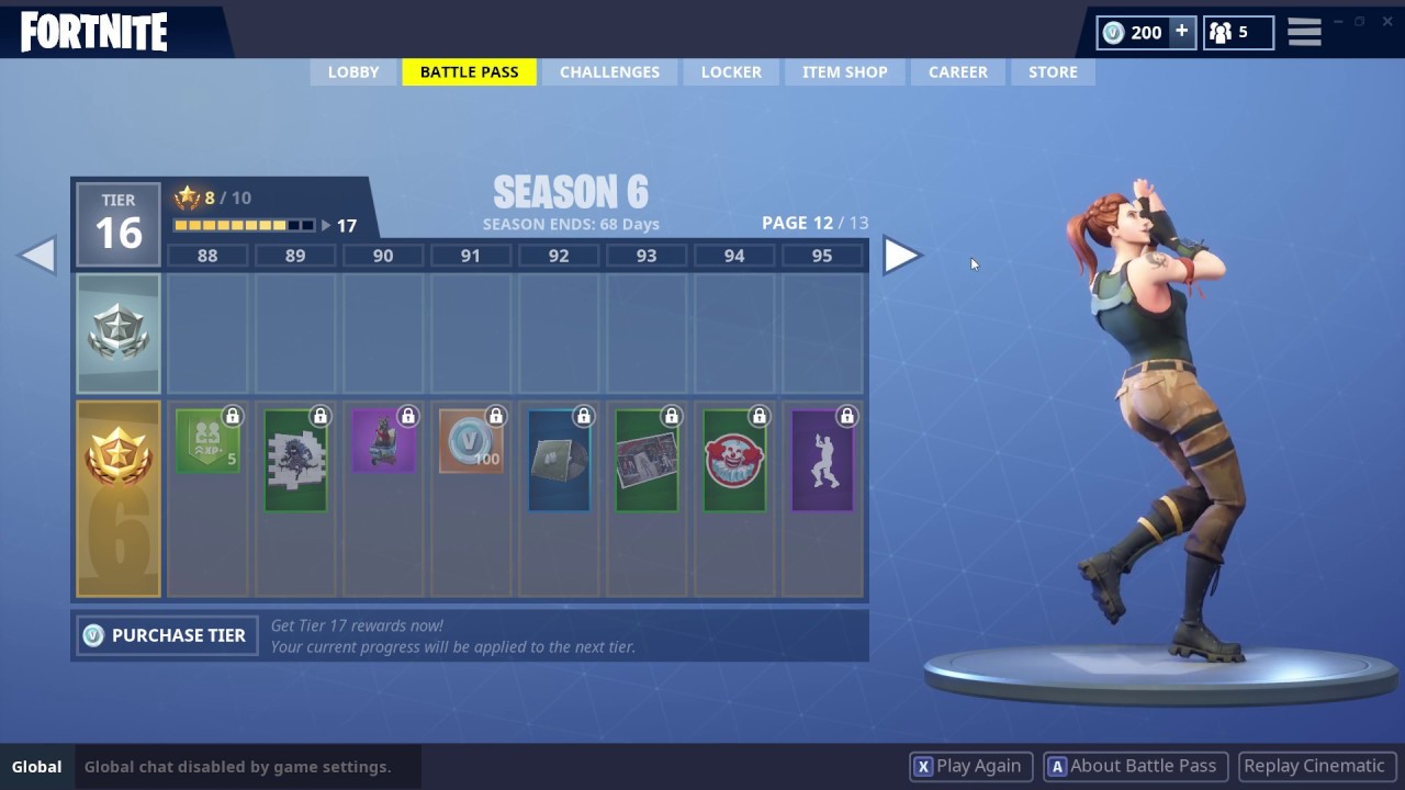 ALL SEASON 6 BATTLEPASS EMOTES