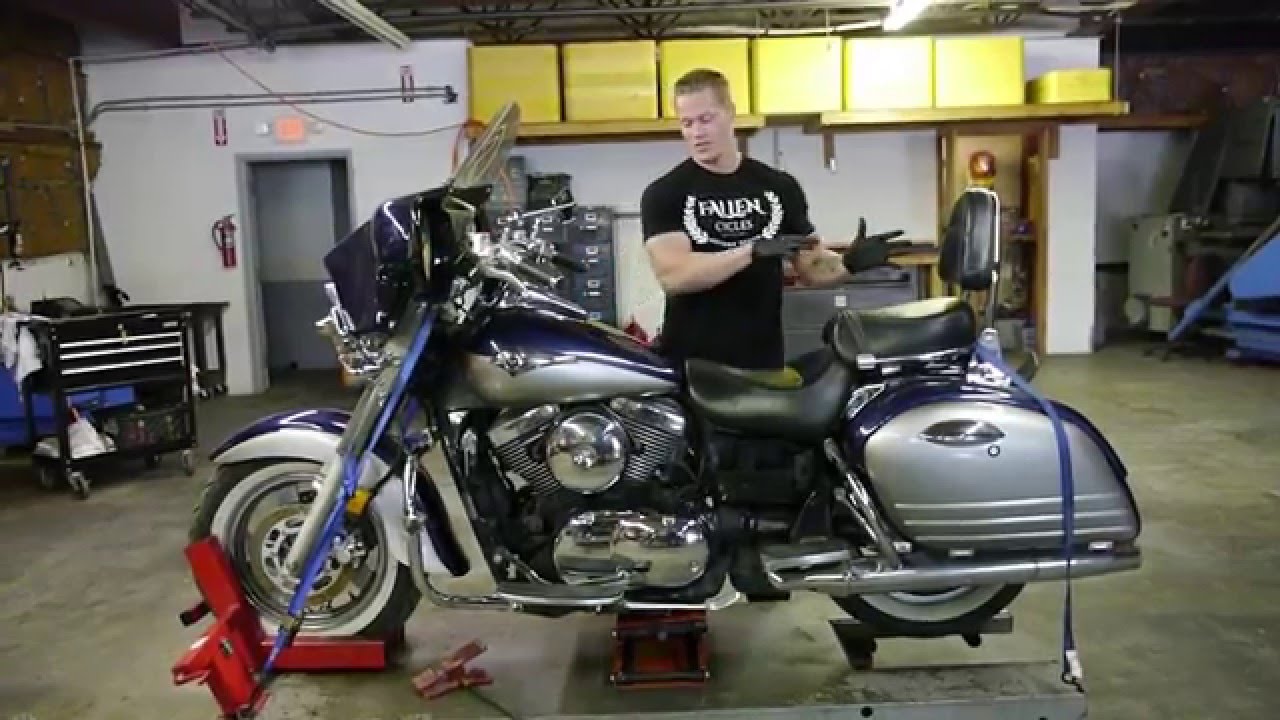 2004 Kawasaki Vulcan Nomad VN 1500 L (blu-slv) 1526 Fallen Cycles Test Video